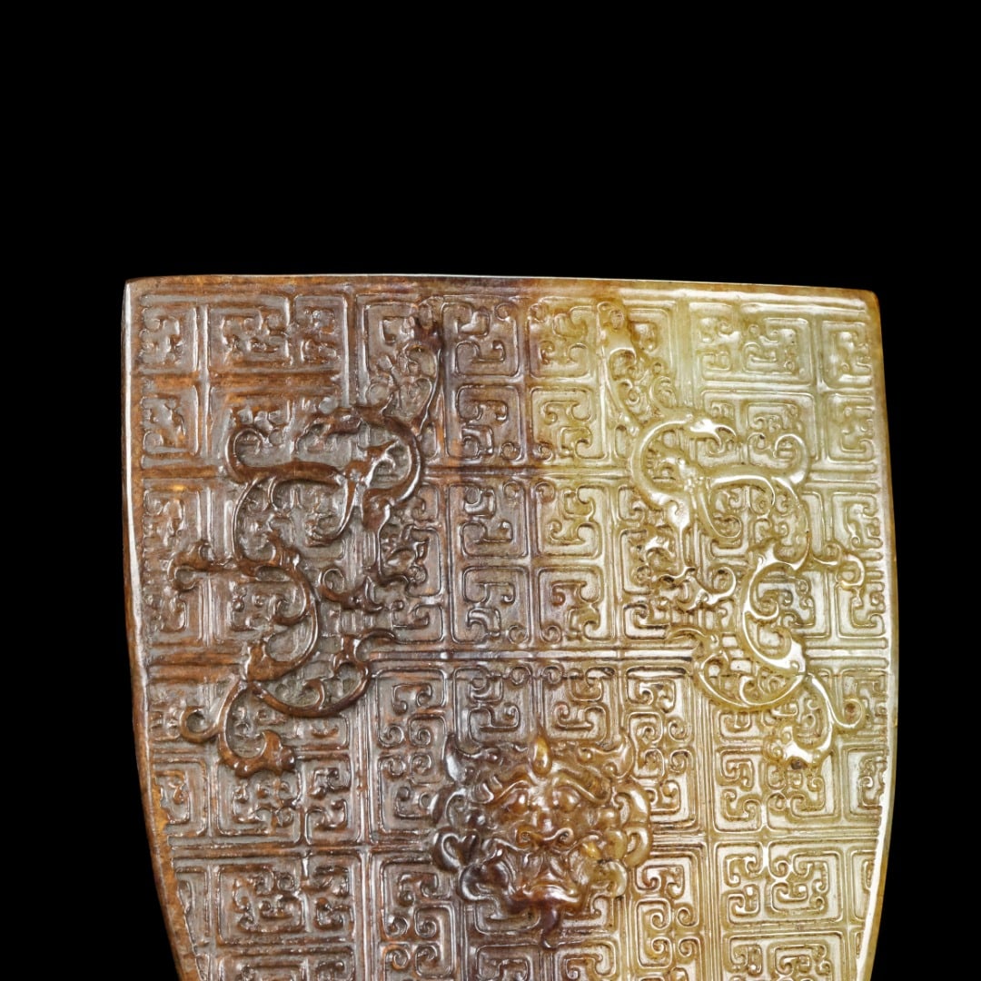 An Exquisite White Jade Phoenix Pattern Shield - 6
