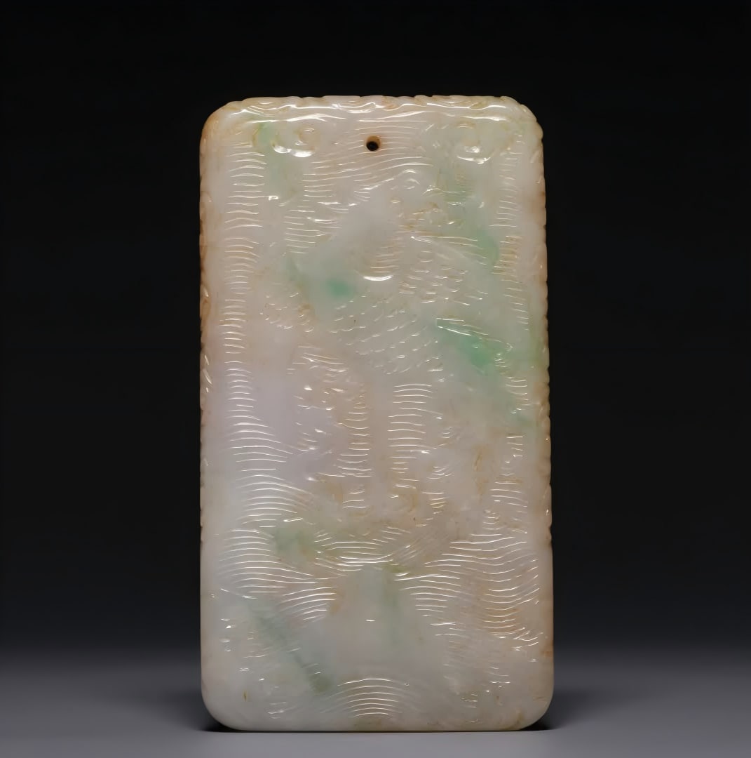 A piece of Qing Dynasty jade dragon and phoenix is auspicious (1 of 9)