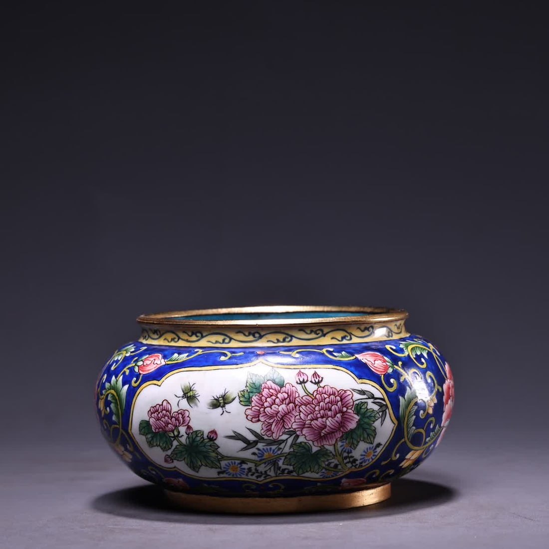 A piece of Qing Dynasty enamel color cloisonne pen wash study wash (1 of 9)