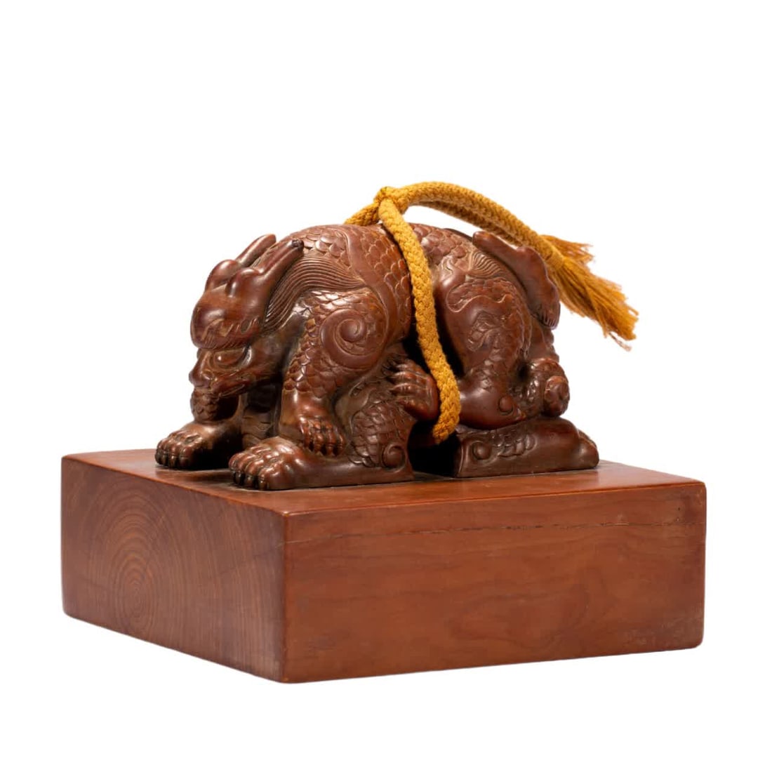 A Qing Dynasty sandalwood seal (1 of 8)