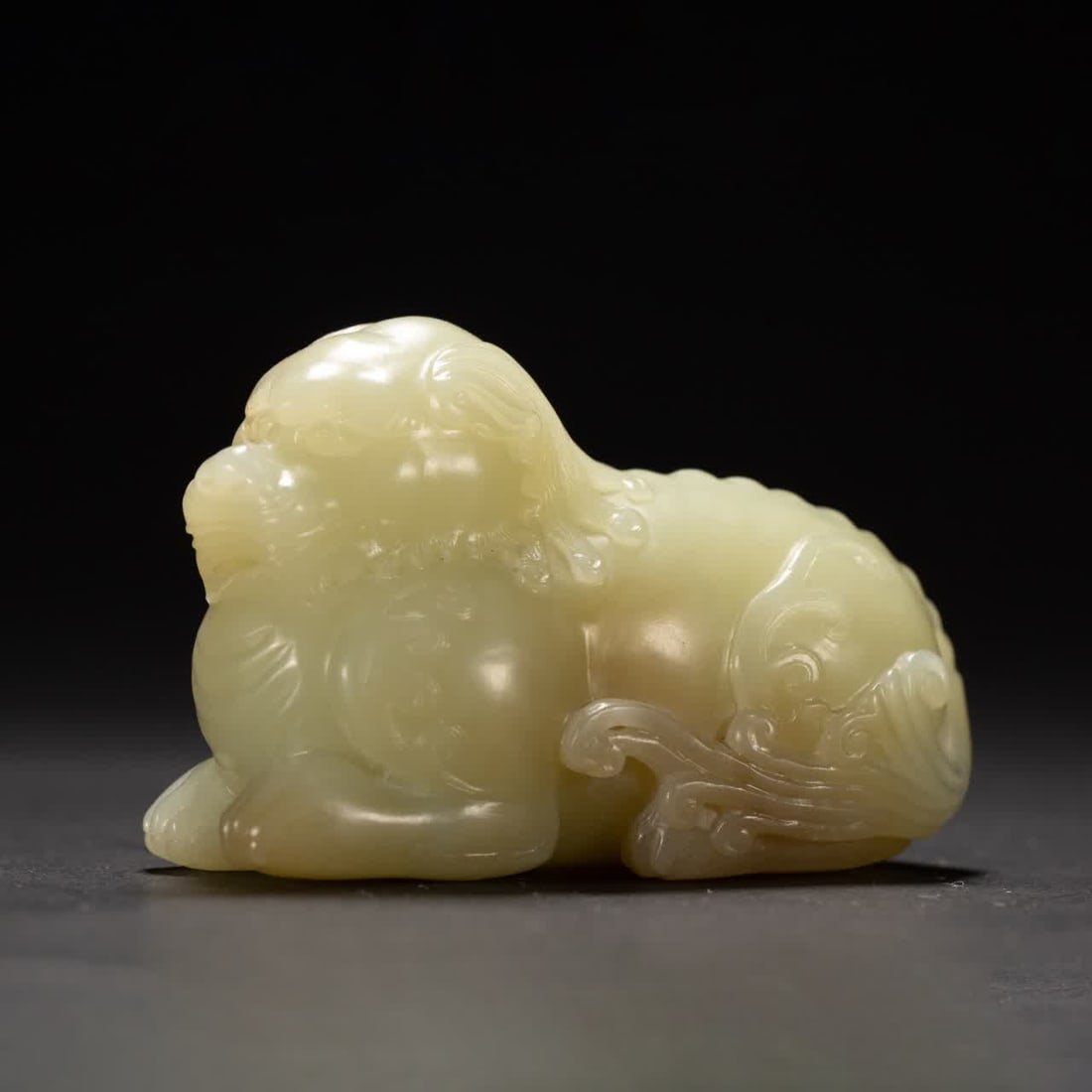 A Qing Dynasty Hetian jade beast (1 of 8)