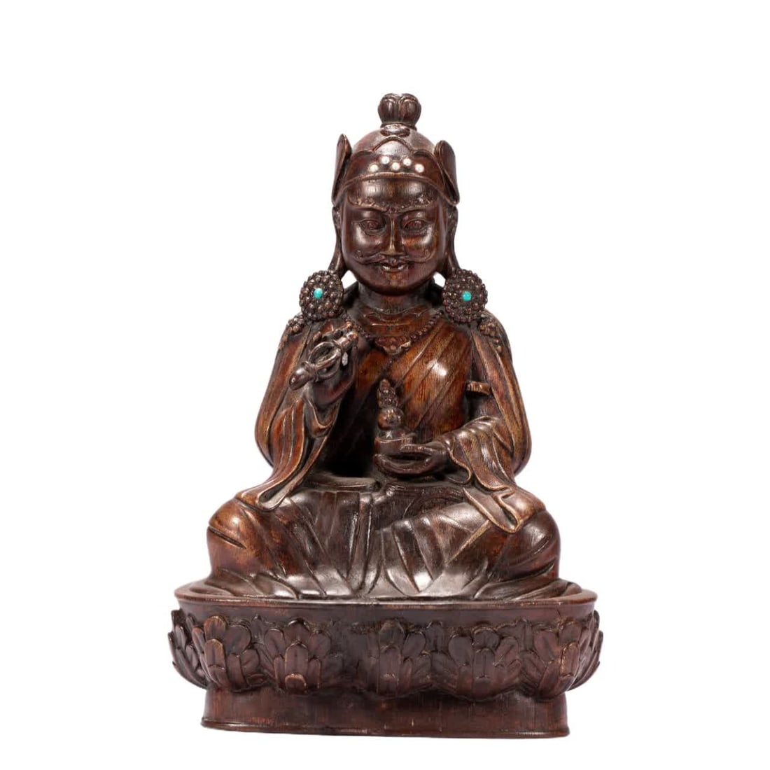A Qing Dynasty agarwood Buddha statue: Qing Dynasty agarwood Buddha statue SIZE: L:16cm W:11cm H:14cm W:580g (The Dimensions Of All Batches Are Manually Measured.If You Need More Detailed Information, Please Contact Our Customer Service Be
