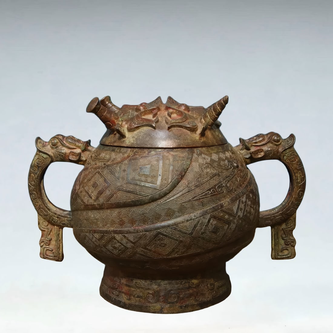 A bronze vessel of the Han Dynasty (1 of 9)