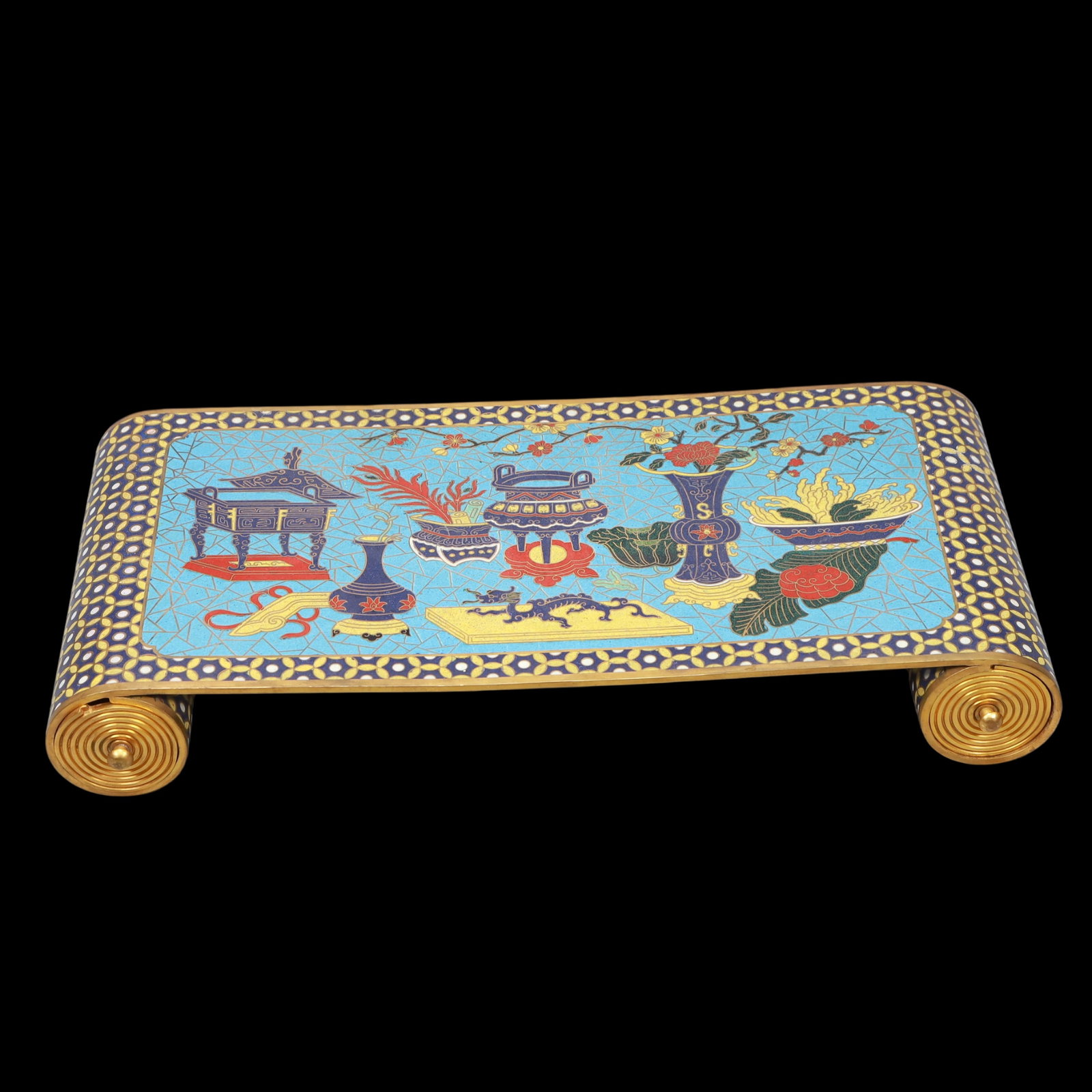 A Exquisite Cloisonne Lotus Pattern Ornament (1 of 7)