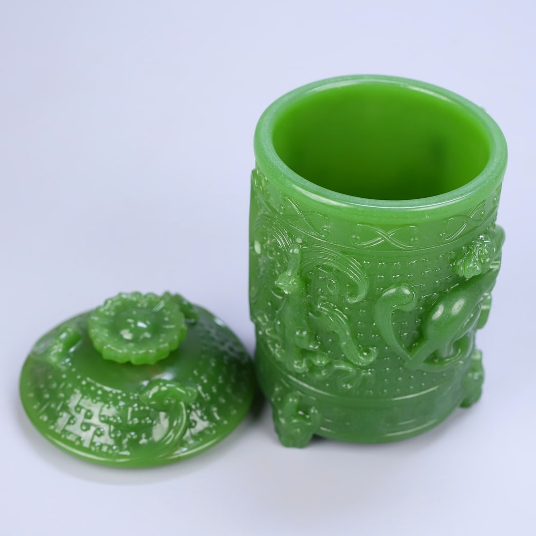 An Exquisite Jasper Dragon Pattern Cup - 2