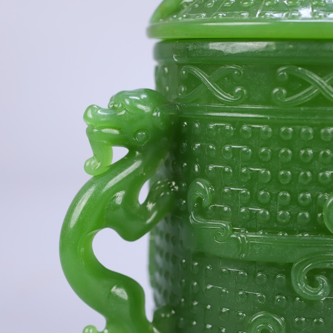 An Exquisite Jasper Dragon Pattern Cup - 7