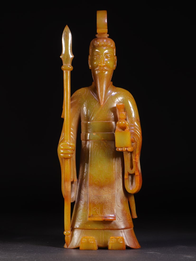 An Exquisite White Jade Figure Ornament (1 of 9)