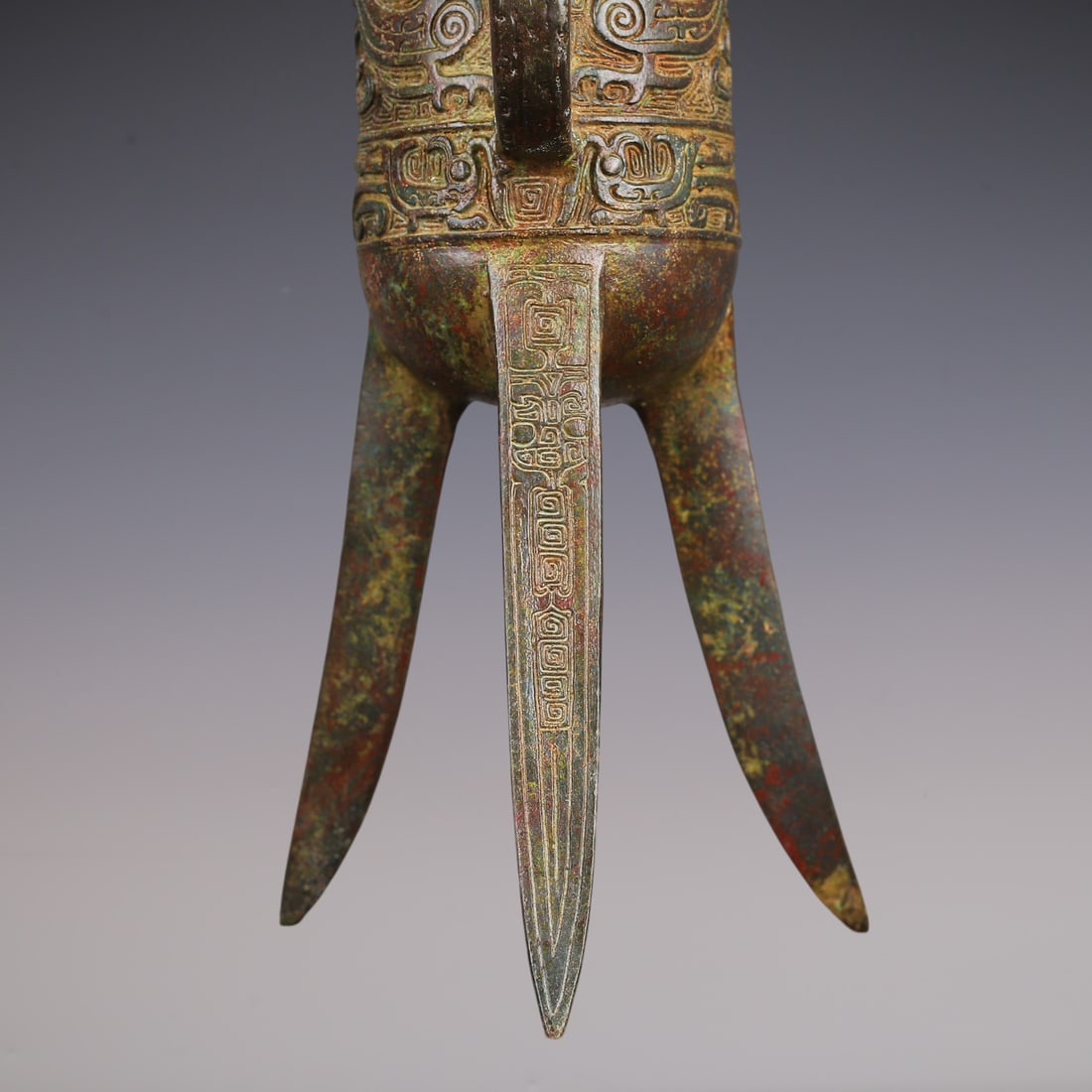 An Exquisite Bronze Phoenix Pattern Goblet - 3