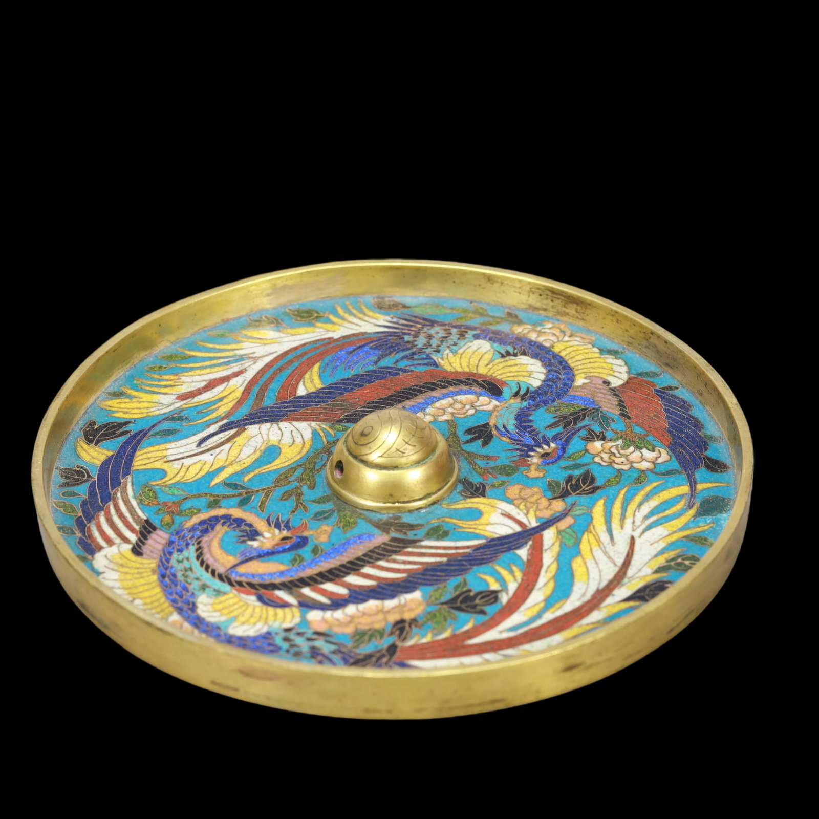A Exquisite Cloisonne Phoenix Pattern Plate - 2