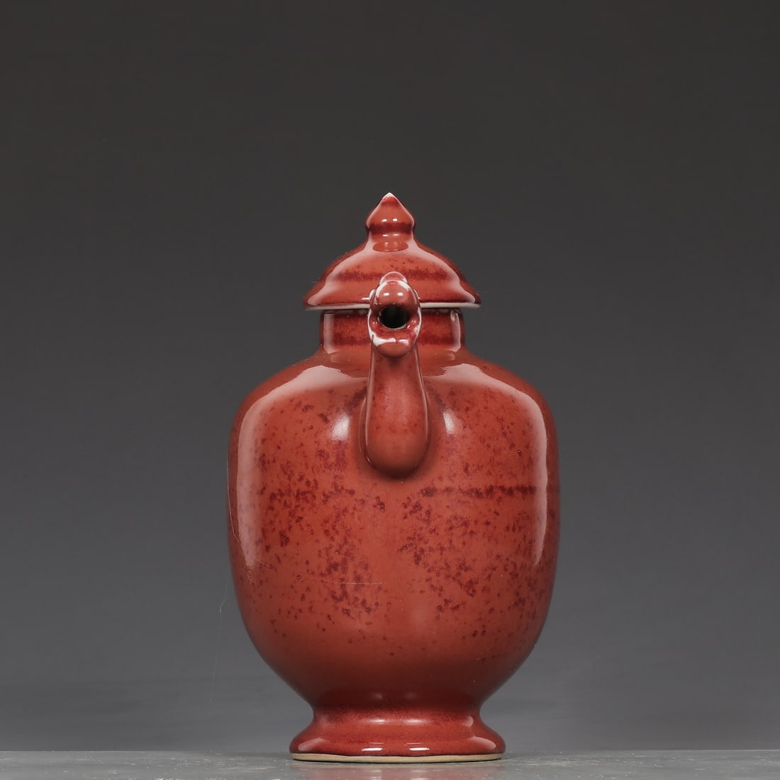 An Exquisite Ruby red-Glazed Ewer - 5