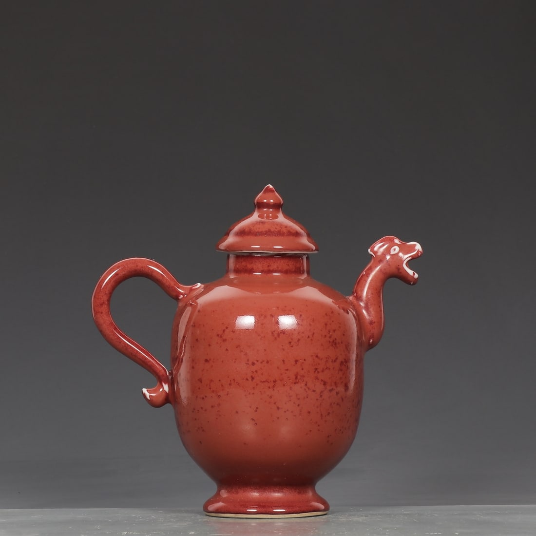 An Exquisite Ruby red-Glazed Ewer - 6