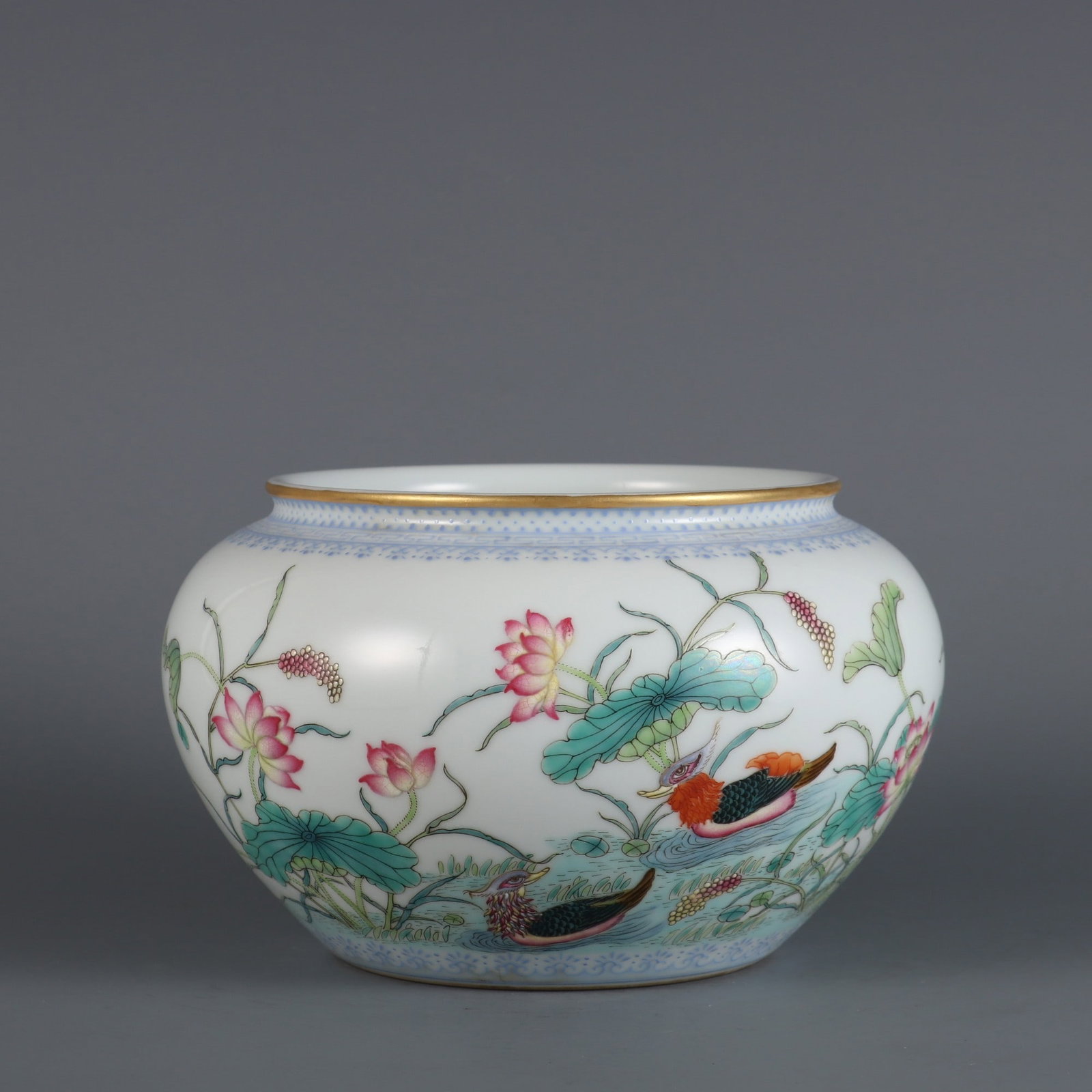 An Exquisite Famille-Rose Flower and Bird Pattern Brush Washer (1 of 9)