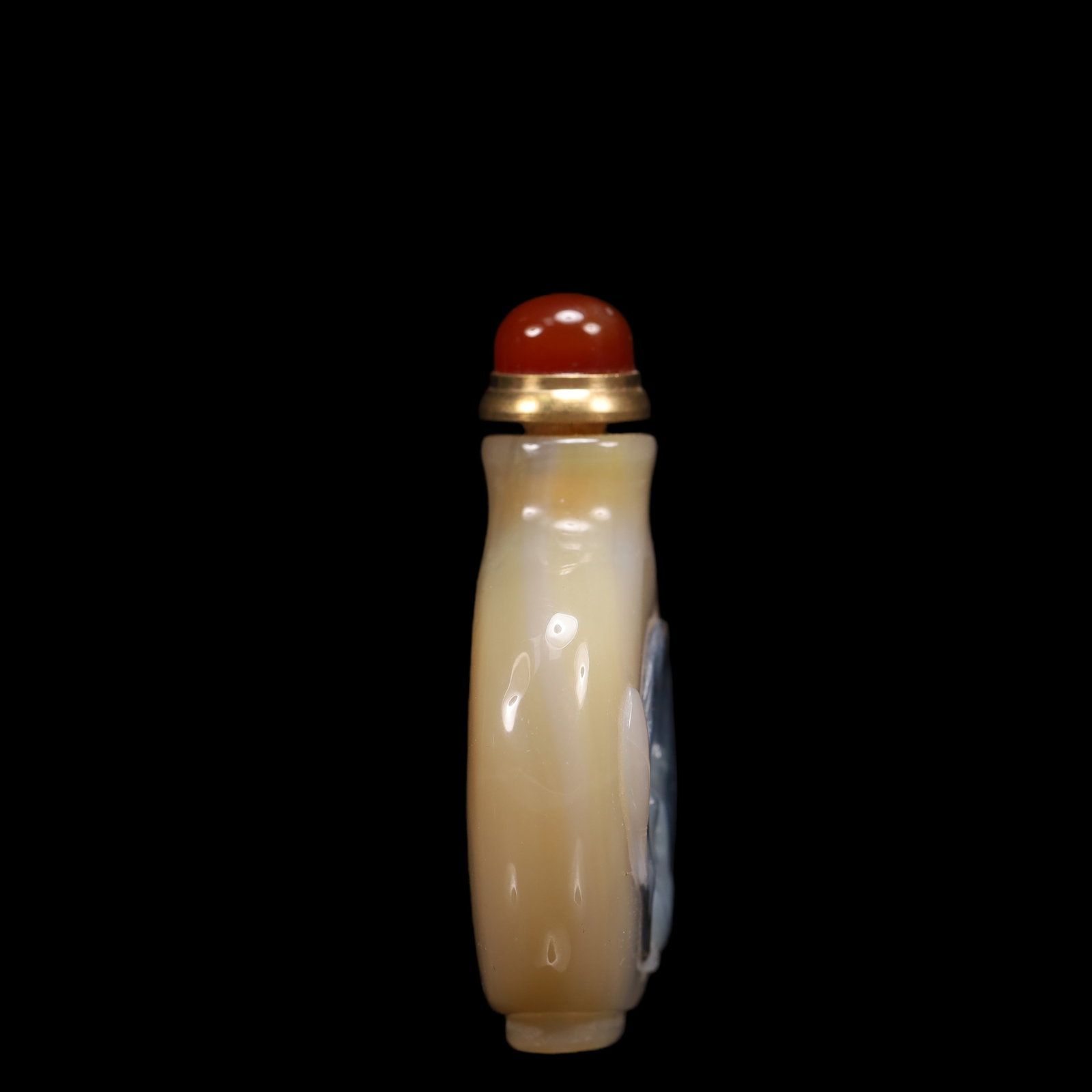 An Exquisite Agate Frog Pattern Snuff Bottle - 4