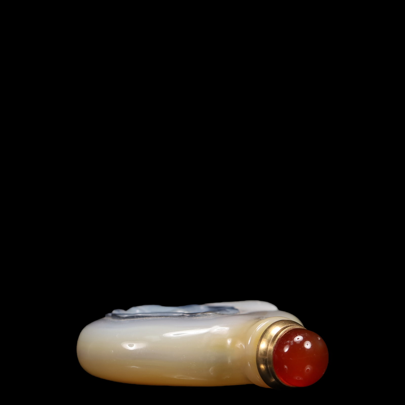 An Exquisite Agate Frog Pattern Snuff Bottle - 7