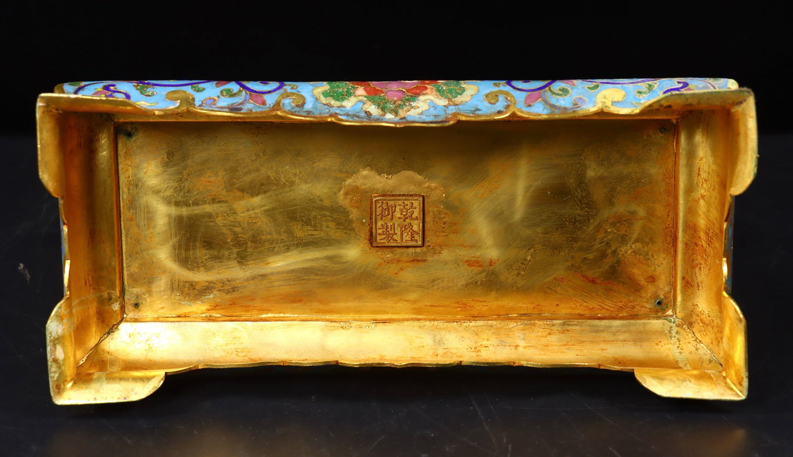 An Exquisite Cloisonne Inlaid Jasper Fish Pattern Flower Pattern Crane Pattern with poem Screen - 9
