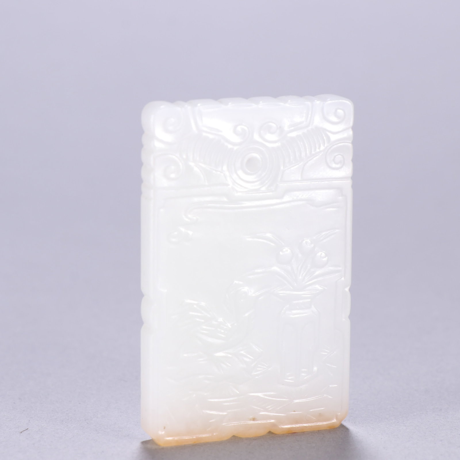 A Qing Dynasty Hetian jade three-yuan and first listing: Qing Dynasty Hetian jade three-yuan and listed SIZE: H:6.5cm W:4cm W:50g (The Dimensions Of All Batches Are Manually Measured.If You Need More Detailed Information, Please Contact Our Customer Service