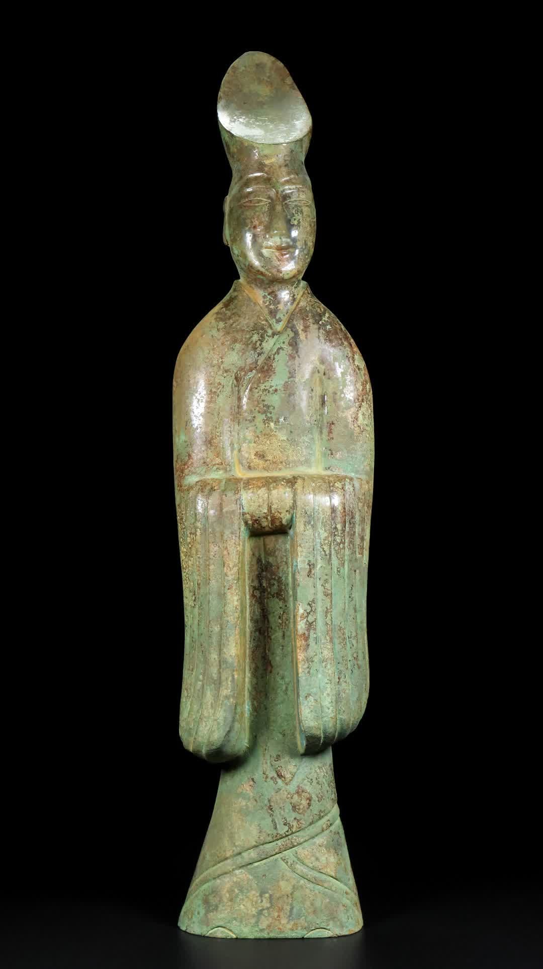 A statue of an ancient jade civil official (1 of 9)