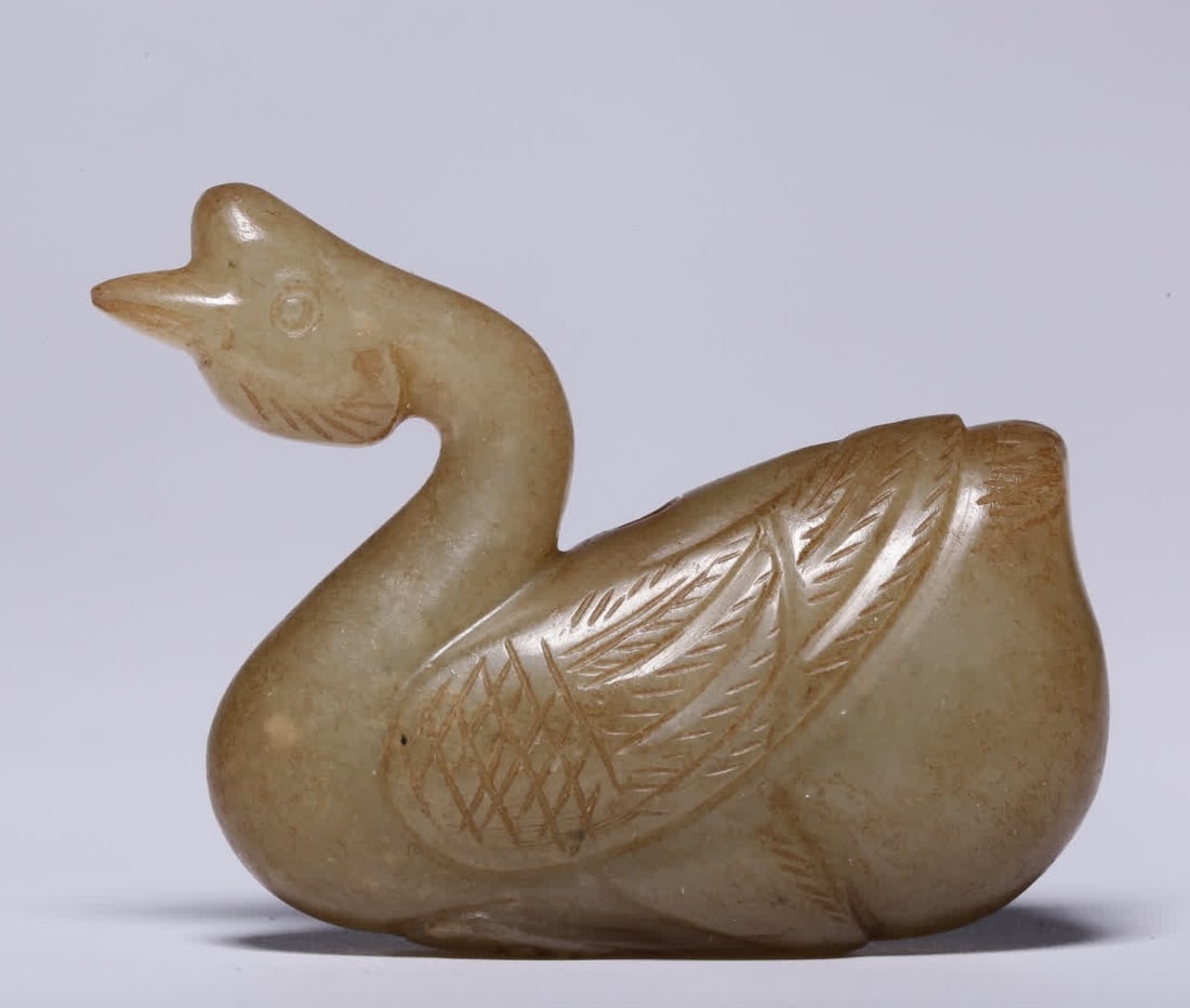 A Ming Dynasty Hetian jade belt jade goose (1 of 8)