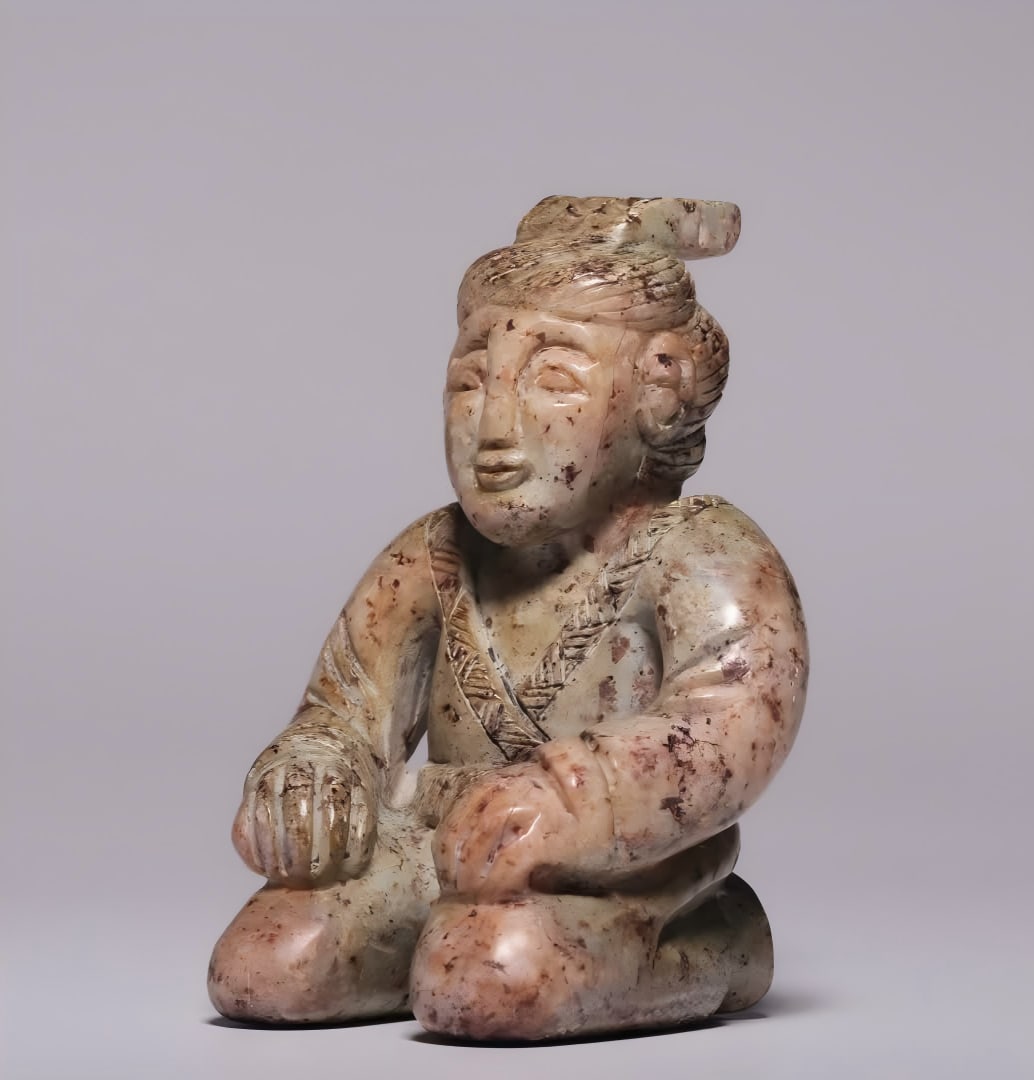 A piece of Han Dynasty Hetian jade belt Qinyu noble ornament (1 of 6)