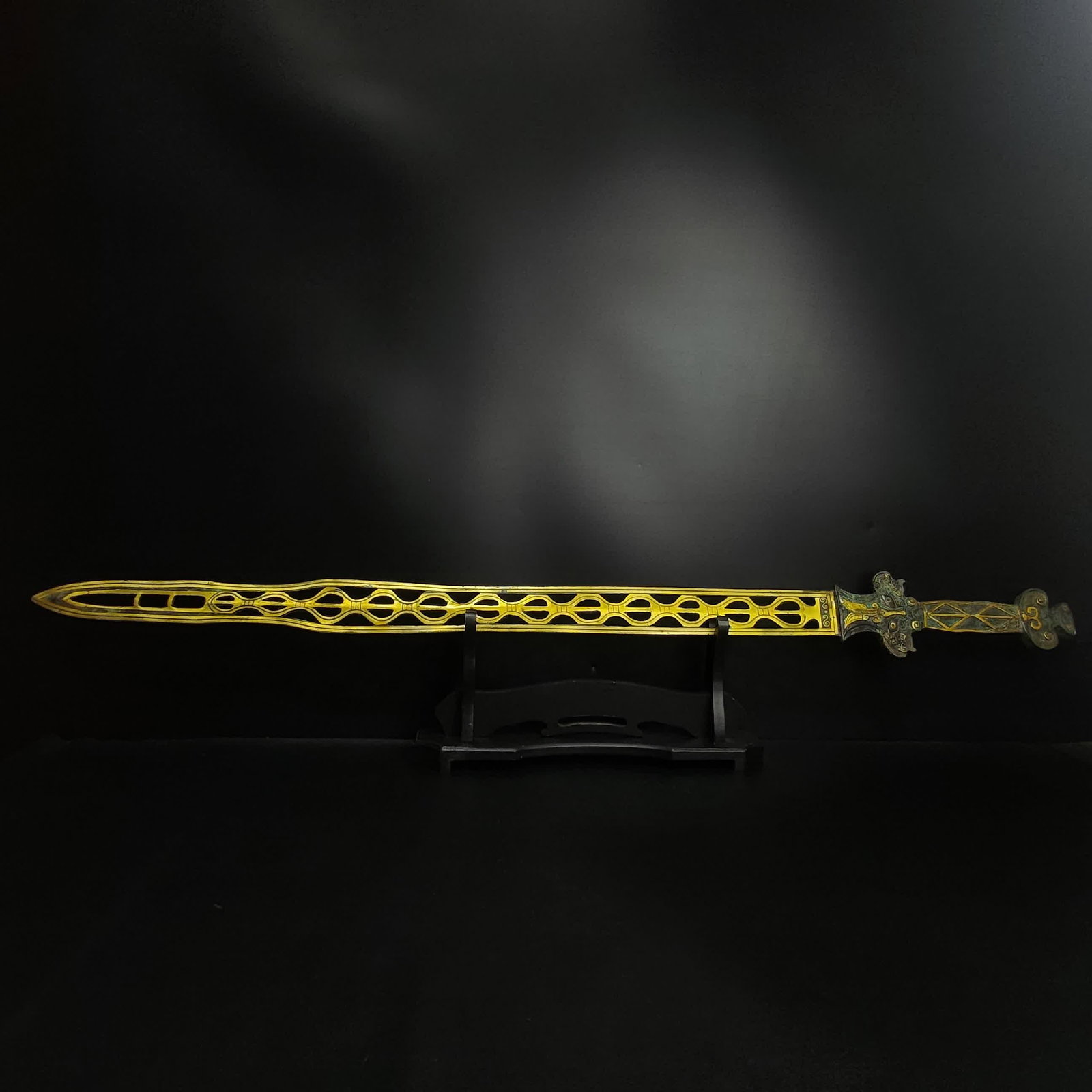A Warring States hollow gilt bronze sword (1 of 9)