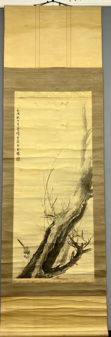 An ink painting of flowers and birds by Gao Qifeng (1 of 8)