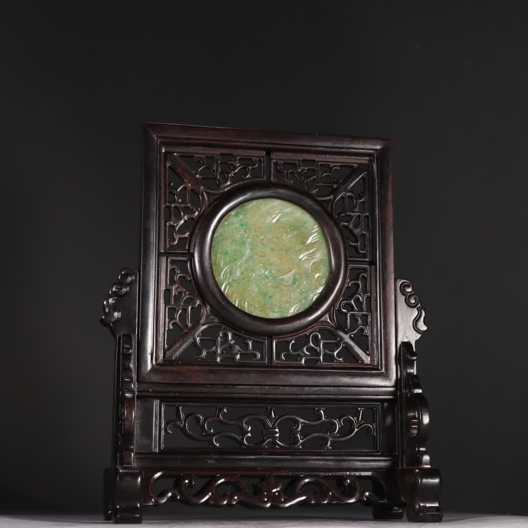 A poem insert of the story of a jade character in the Qing Dynasty: Qing Dynasty jade character story poetry interlude SIZE: H:21.7cm W:17.3cm W:500g (The Dimensions Of All Batches Are Manually Measured.If You Need More Detailed Information, Please Contact Our Custome
