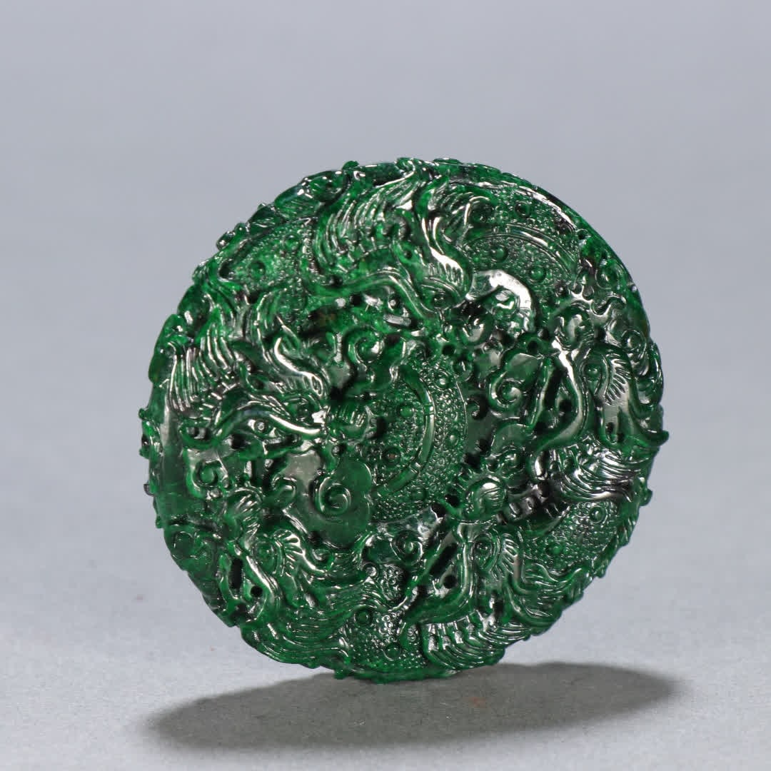 A jade dragon pattern hanging - 5