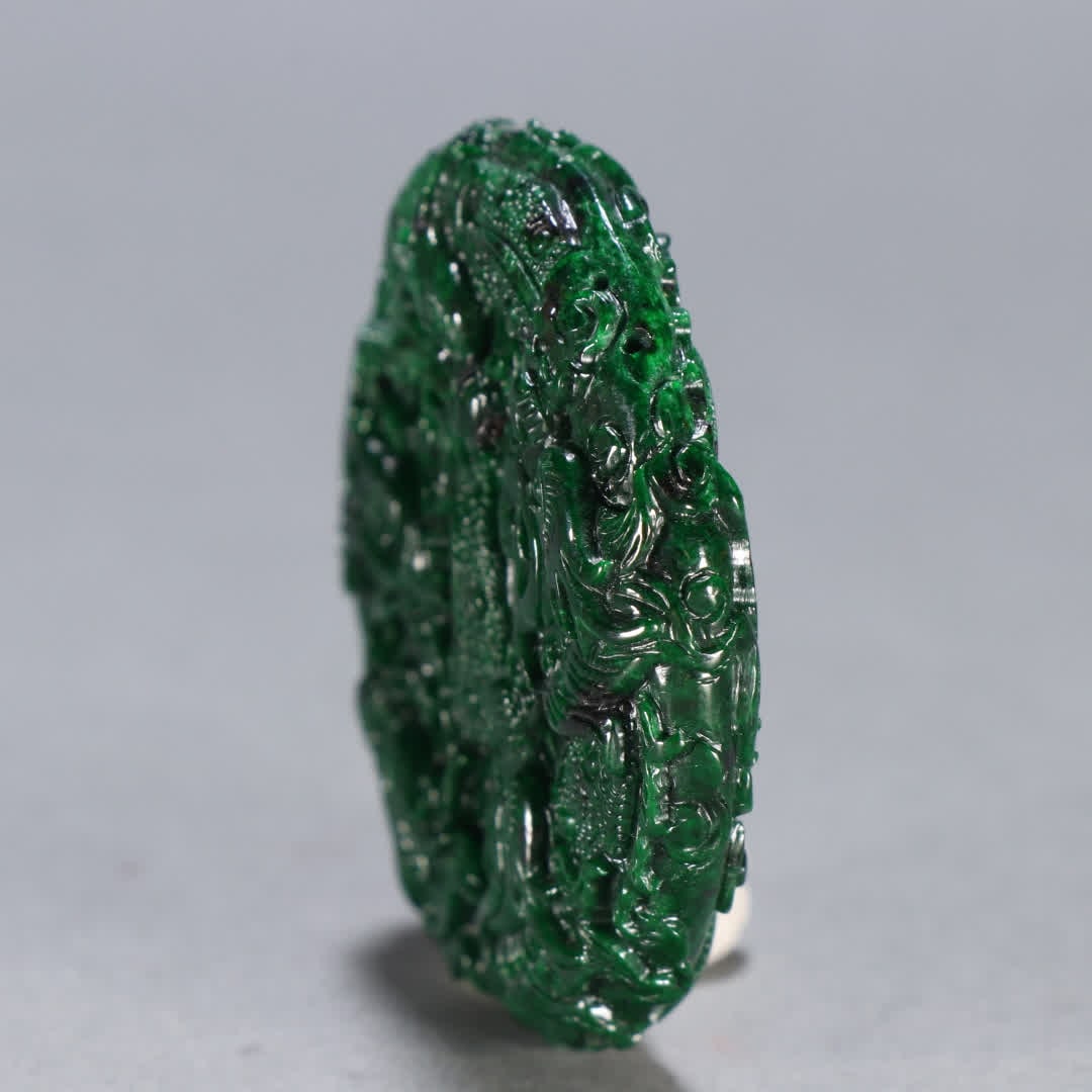 A jade dragon pattern hanging - 7