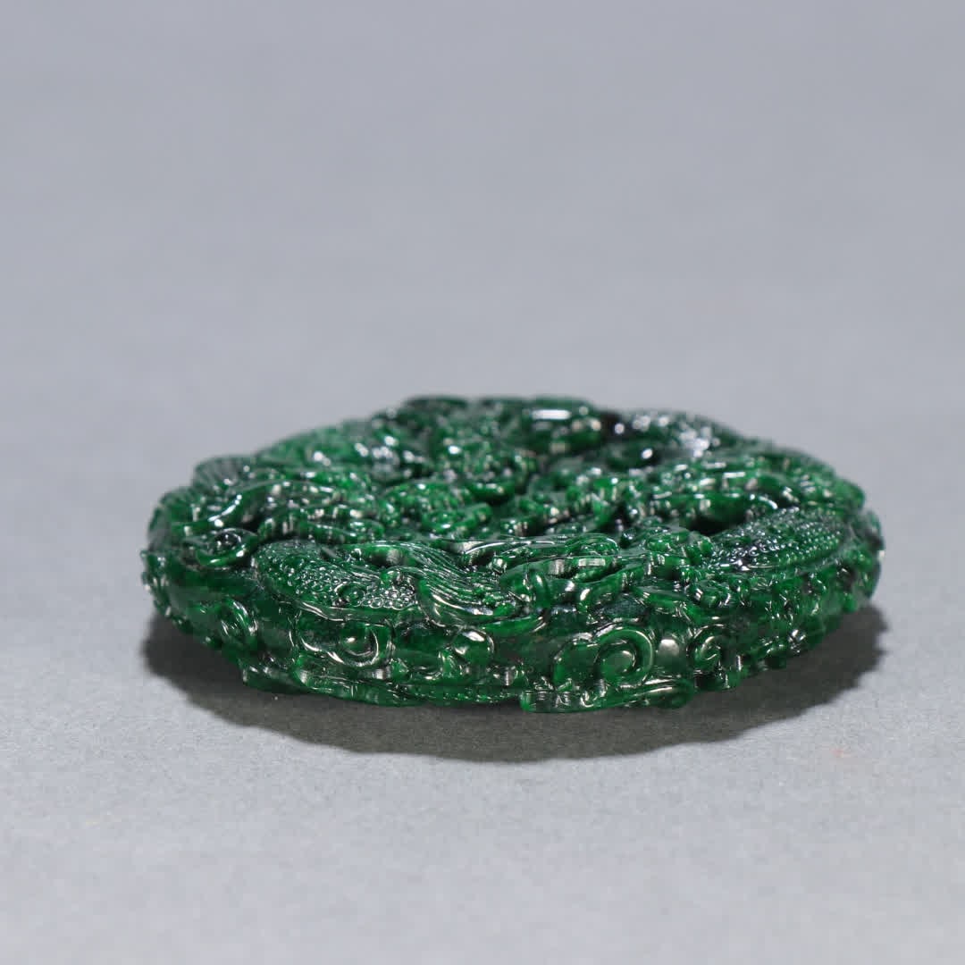A jade dragon pattern hanging - 8