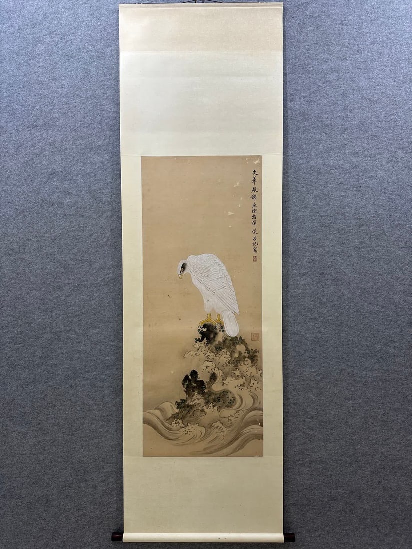 A picture of L?? Ji's flowers and birds: Lu Ji's flower and bird picture SIZE: 52x131cm (The Dimensions Of All Batches Are Manually Measured.If You Need More Detailed Information, Please Contact Our Customer Service Before Bidding.)