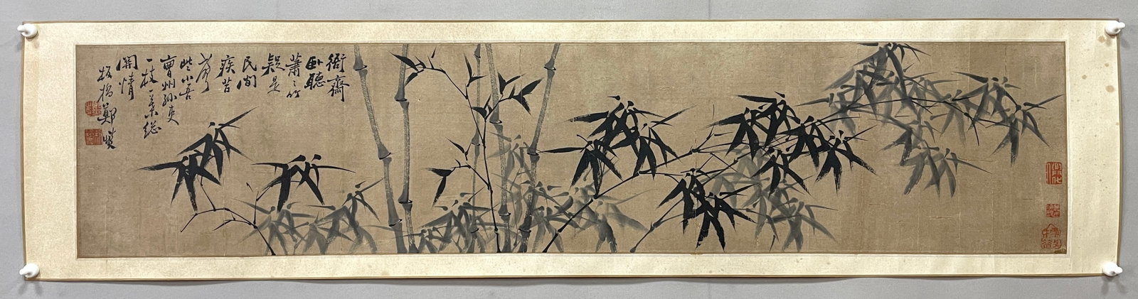 A Chinese Ink Painting of Bamboo on Paper With Frame (1 of 7)