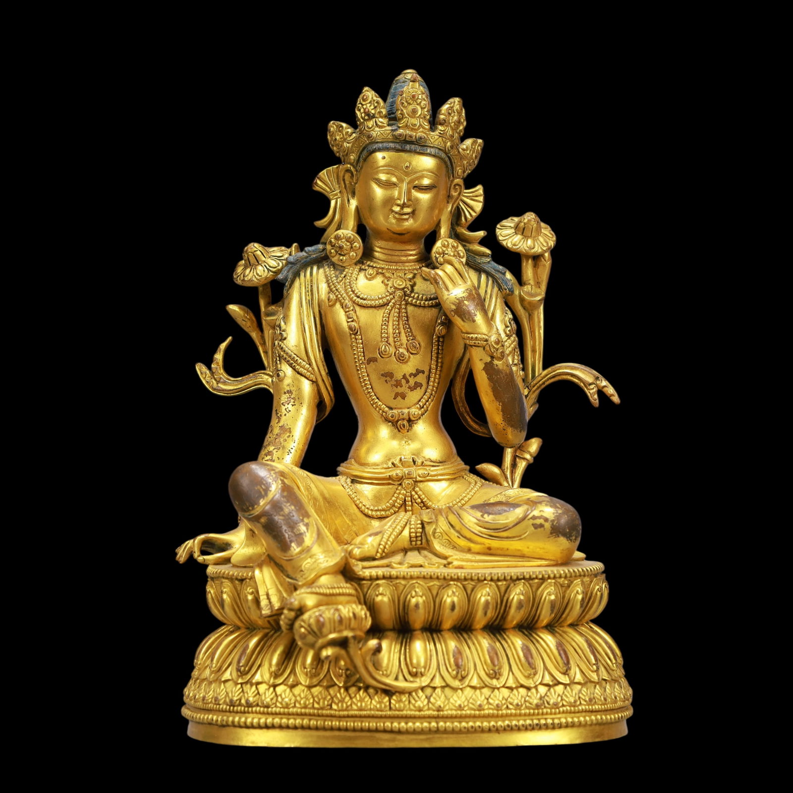 A Exquisite Gilt Bronze Statue of Tara (1 of 9)