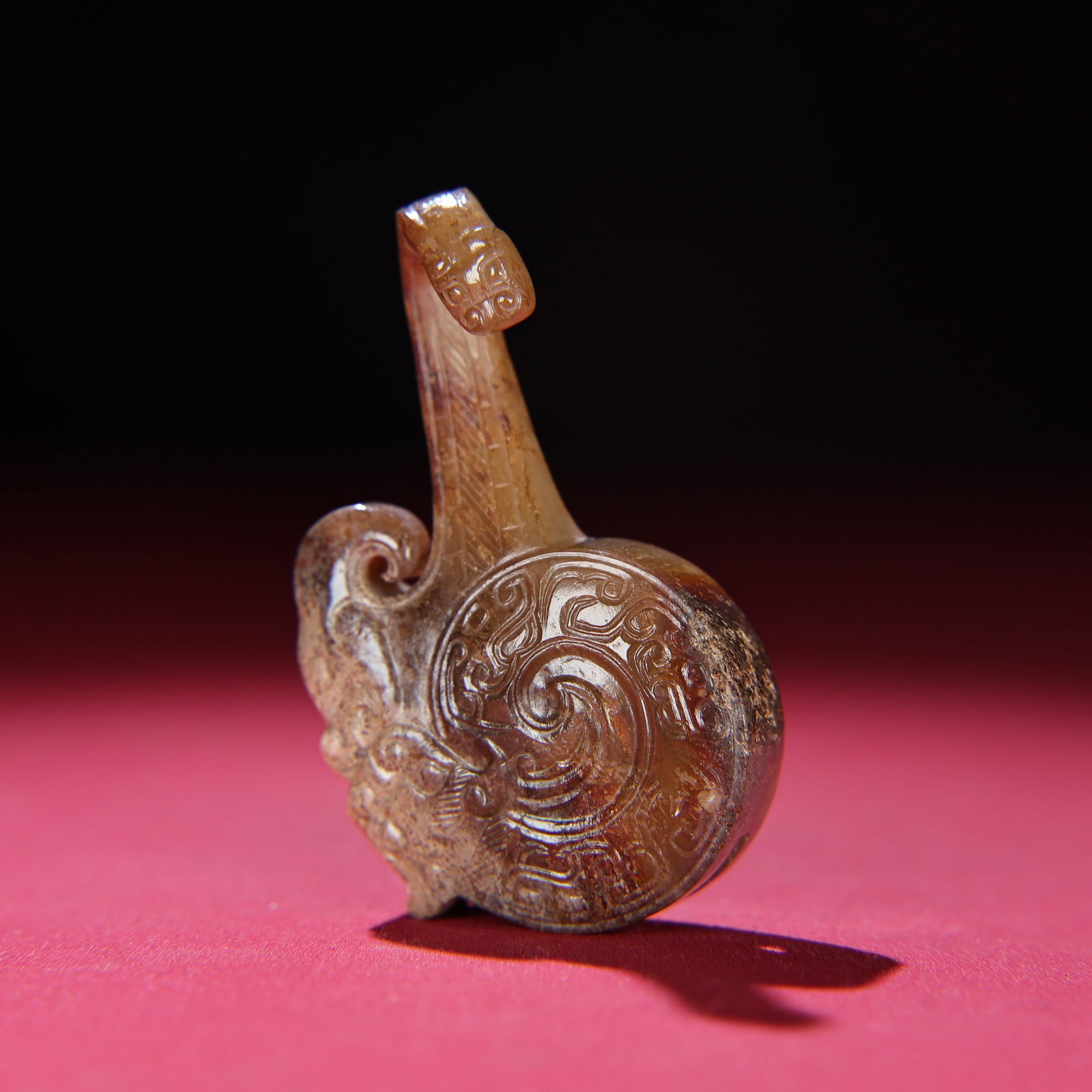 An Exquisite White Jade Bird Pattern Hook - 6