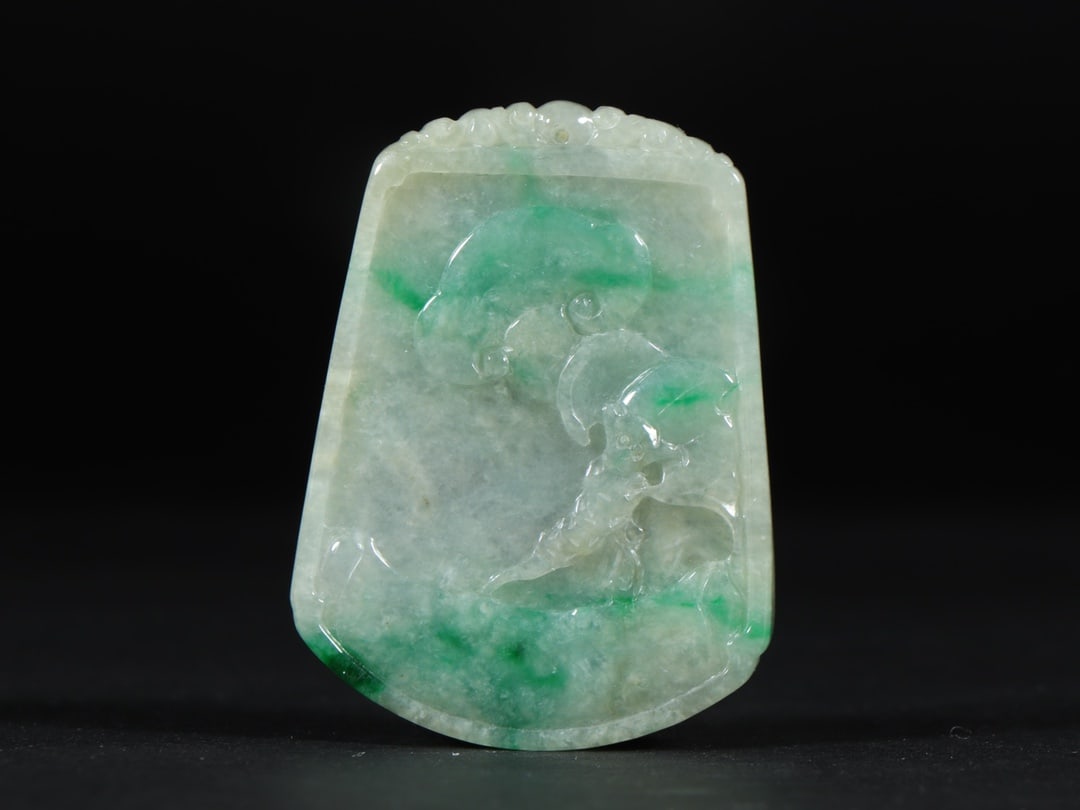 An Exquisite Jadeite Bats Pattern Deer Pattern Brand - 5