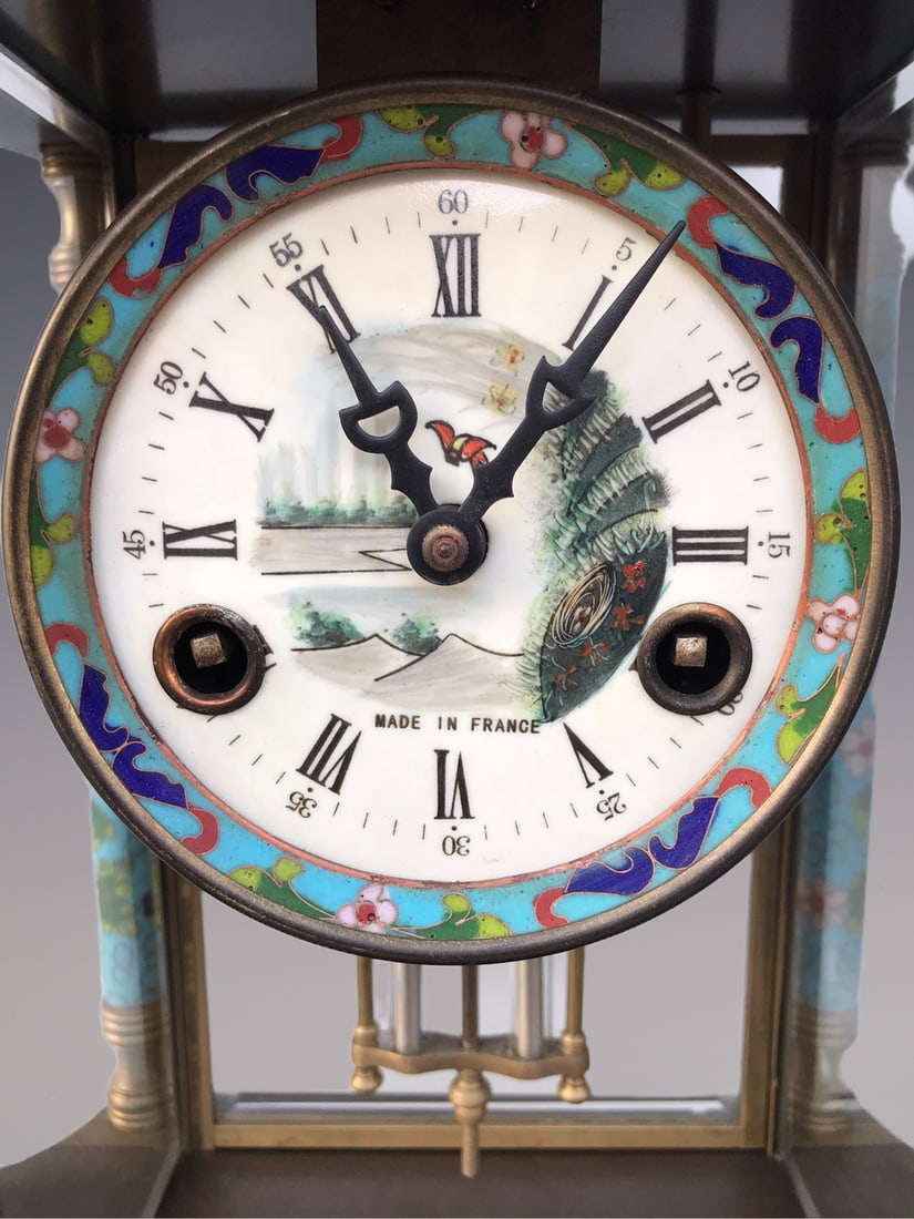 An Exquisite Bronze Lotus Pattern Clock - 6
