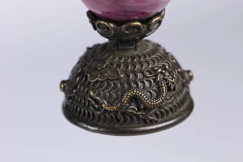 A beautiful Qing Dynasty ruby hat top - 8