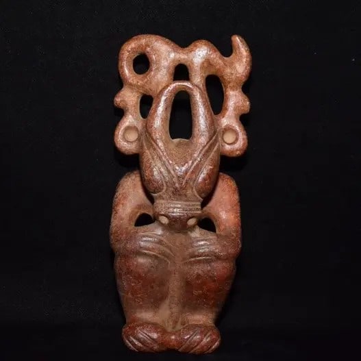 A beautiful piece of Hongshan cultural river-milled jade Sun God: Hongshan Culture: Hemo Jade Sun GodSIZE:H:20cm(The Dimensions Of All Batches Are Manually Measured.If You Need More Detailed Information, Please Contact Our Customer Service Before Bidding.)