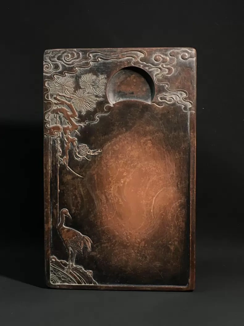 A fine Qing Dynasty red silk inkstone (1 of 9)