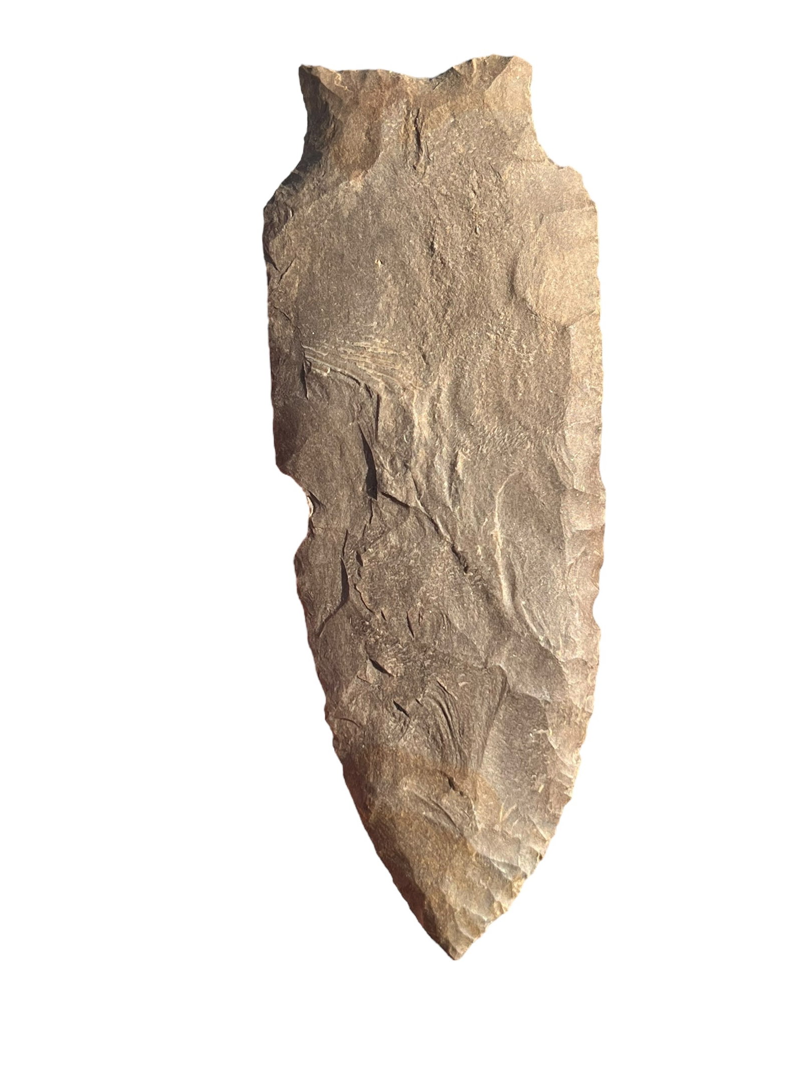 Benton Arrowhead. Dover Chert TN. Ex Wilkes: Benton found in TN. Dover Chert. Jeff Wilkes Auction. 3 3/16”.