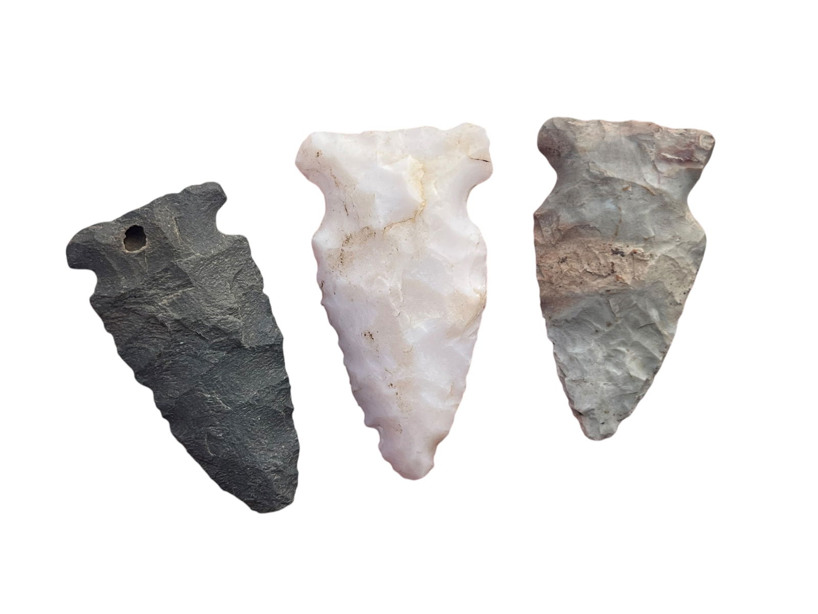 3 Side Notch Arrowheads. Monroe County, IN (1 of 2)