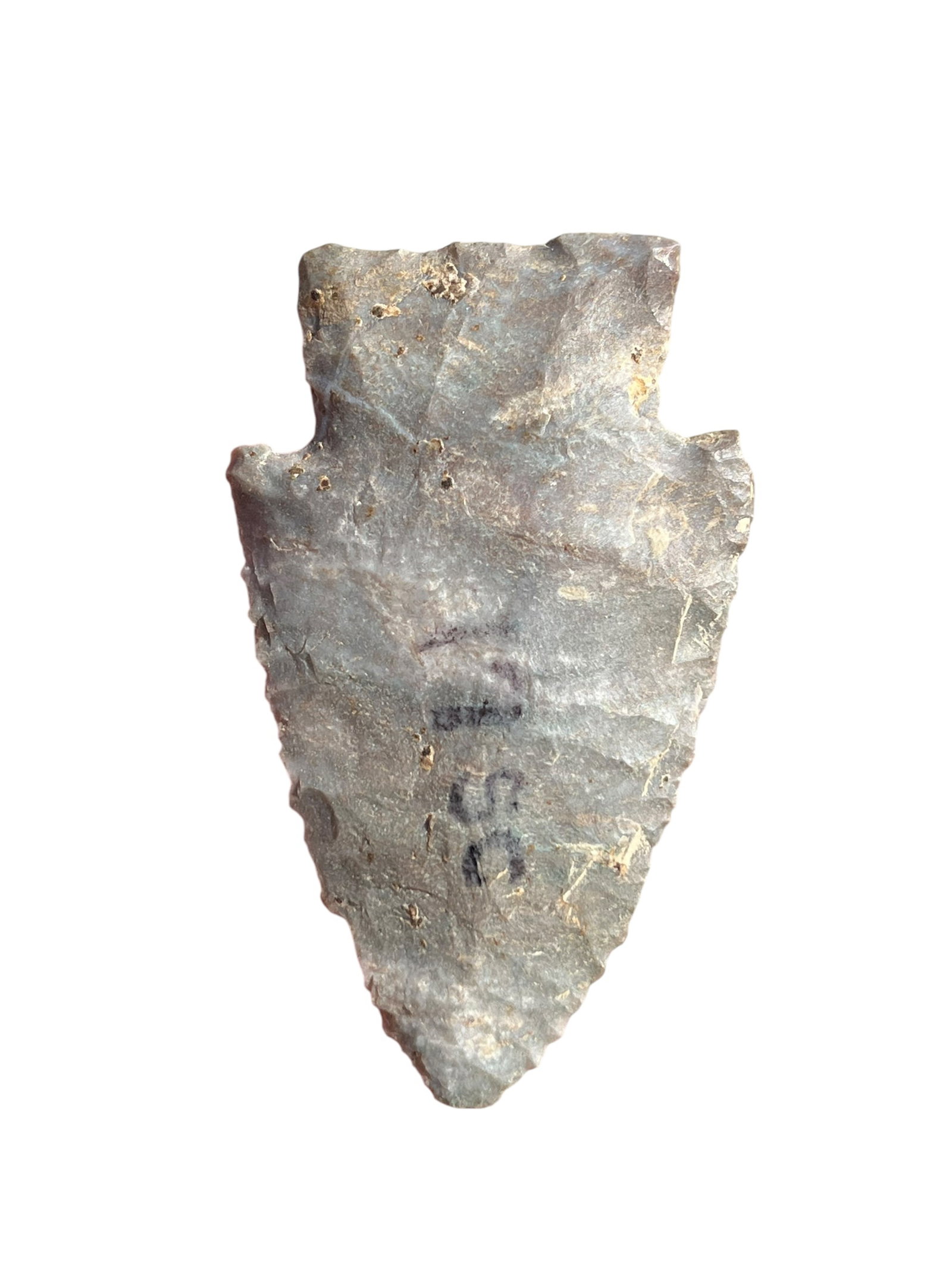 Hardin Arrowhead. Indiana Green / Attica Chert: Indiana green/attica chert hardin. 2”