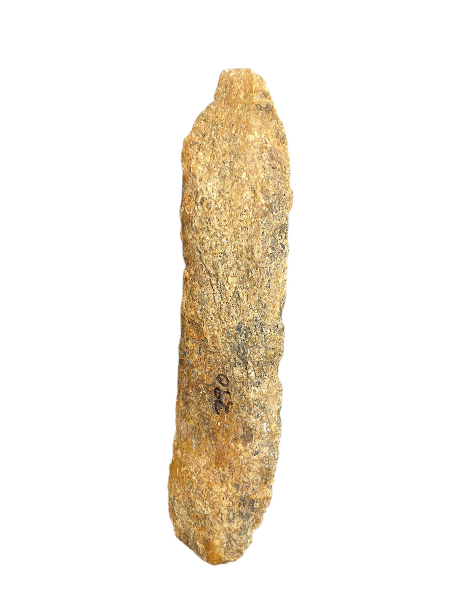 4 5/16" Harrodsburg Chert Blade. Monroe County, IN: Harrodsburg chert knife Monroe co, IN. 4 5/16”