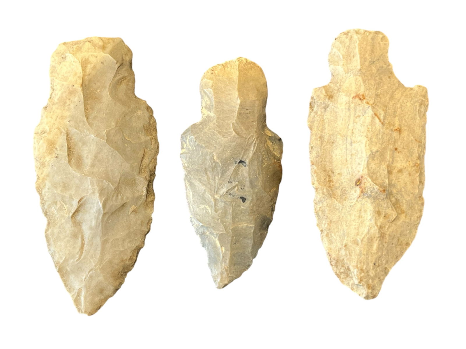3 Adena Arrowheads. Harrison County, IN (1 of 2)