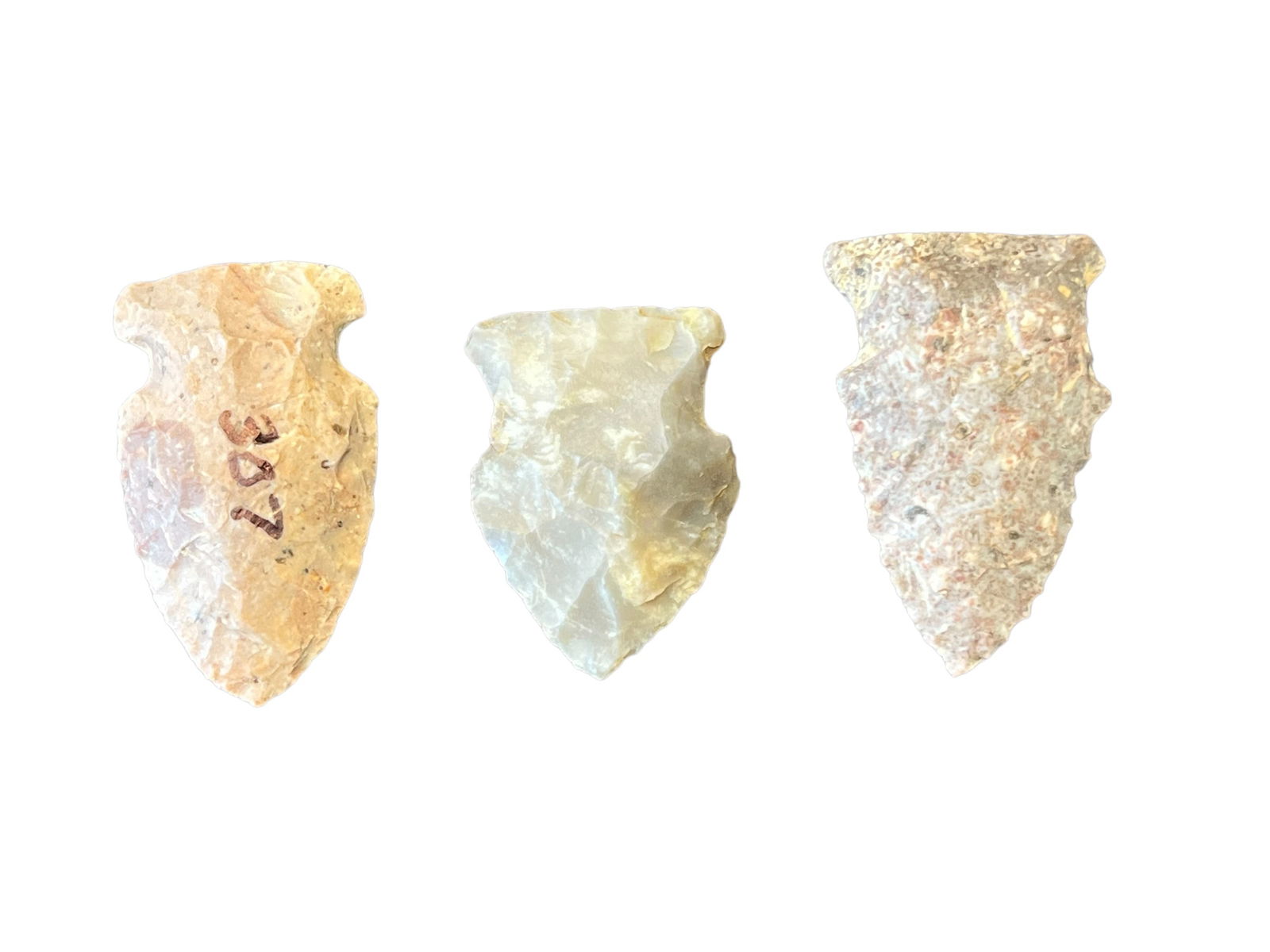 3 Arrowheads. Monroe Co, IN (1 of 2)