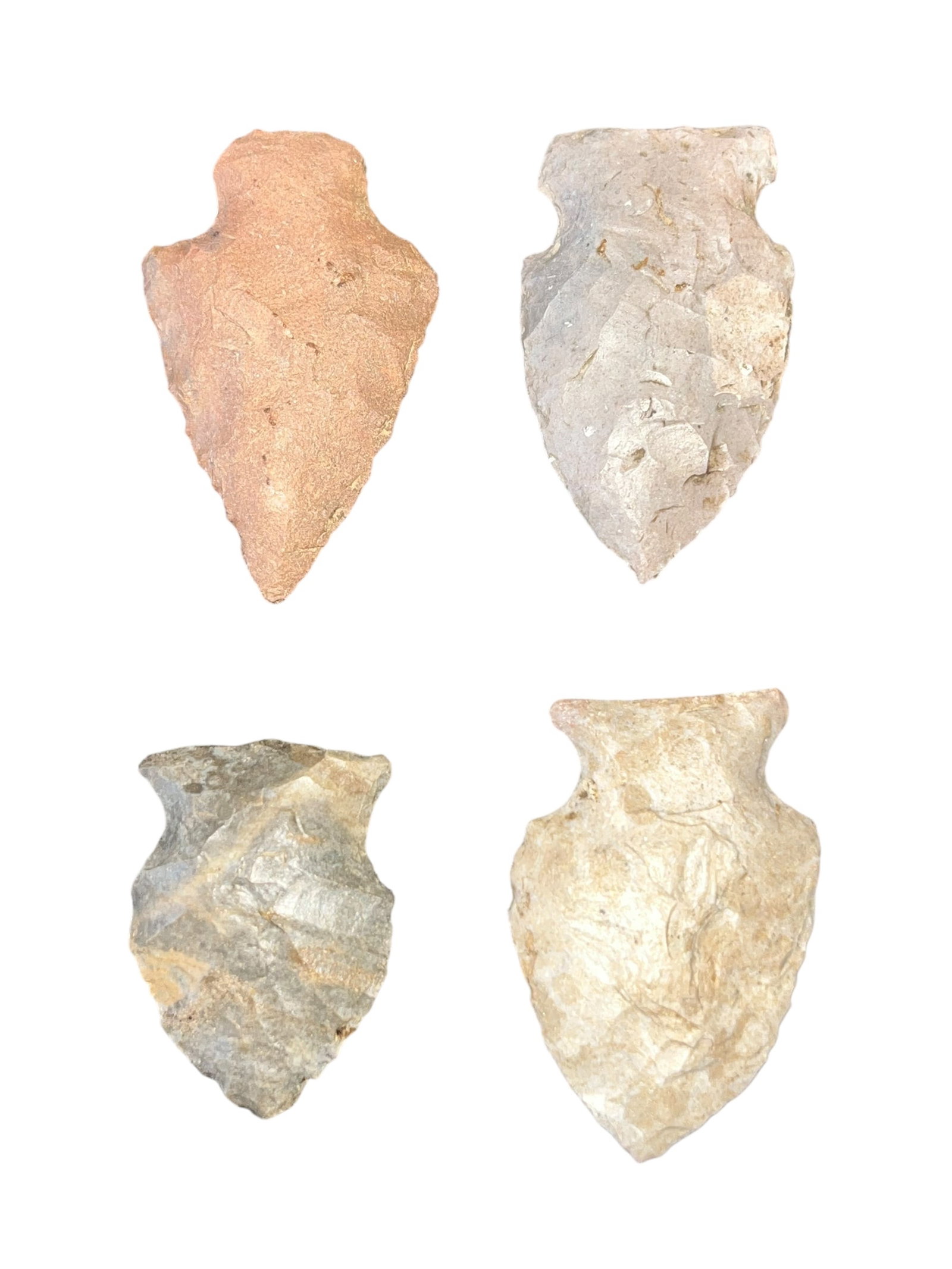 4 Arrowheads. Hardin Co, Ky. Ex Dale Rector: 4 points. Hardin co, KY ex Dale Rector collection. Longest is 1 7/16"