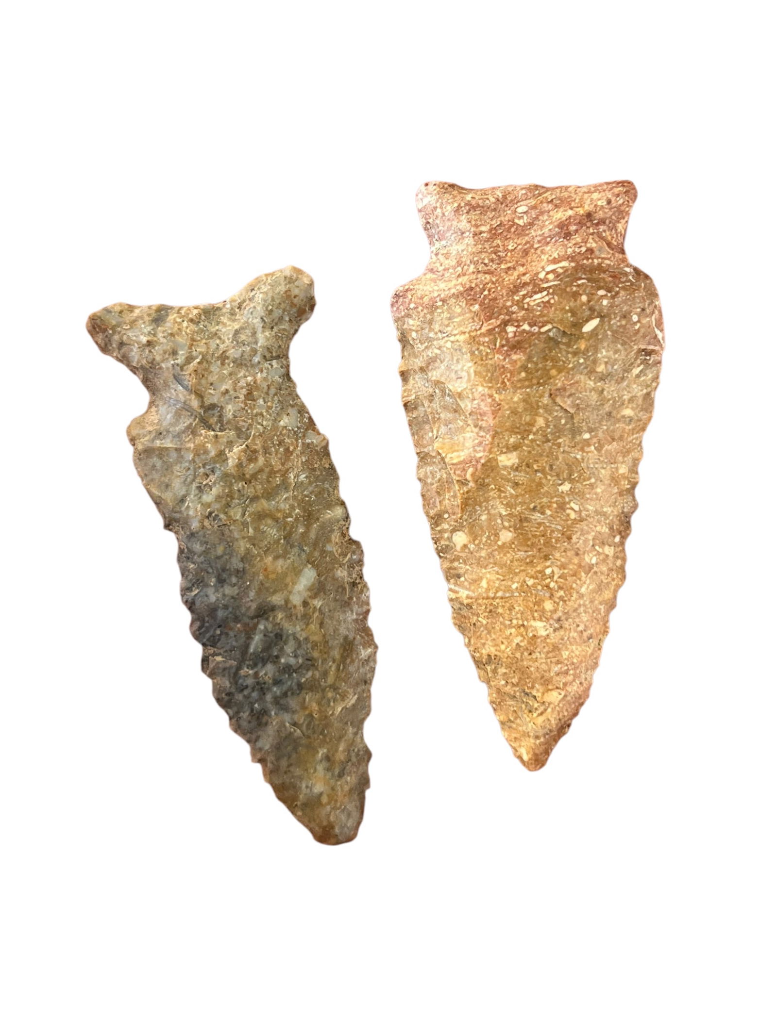 2 Harrodsburg Chert Arrowheads. Monroe Co, IN (1 of 2)