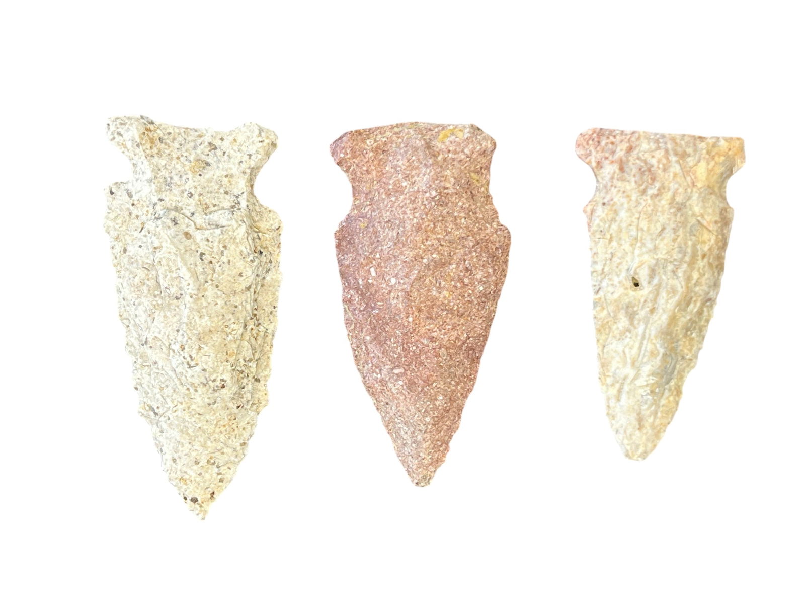 3 Harrodsburg Chert Arrowheads. Monroe Co, IN (1 of 2)