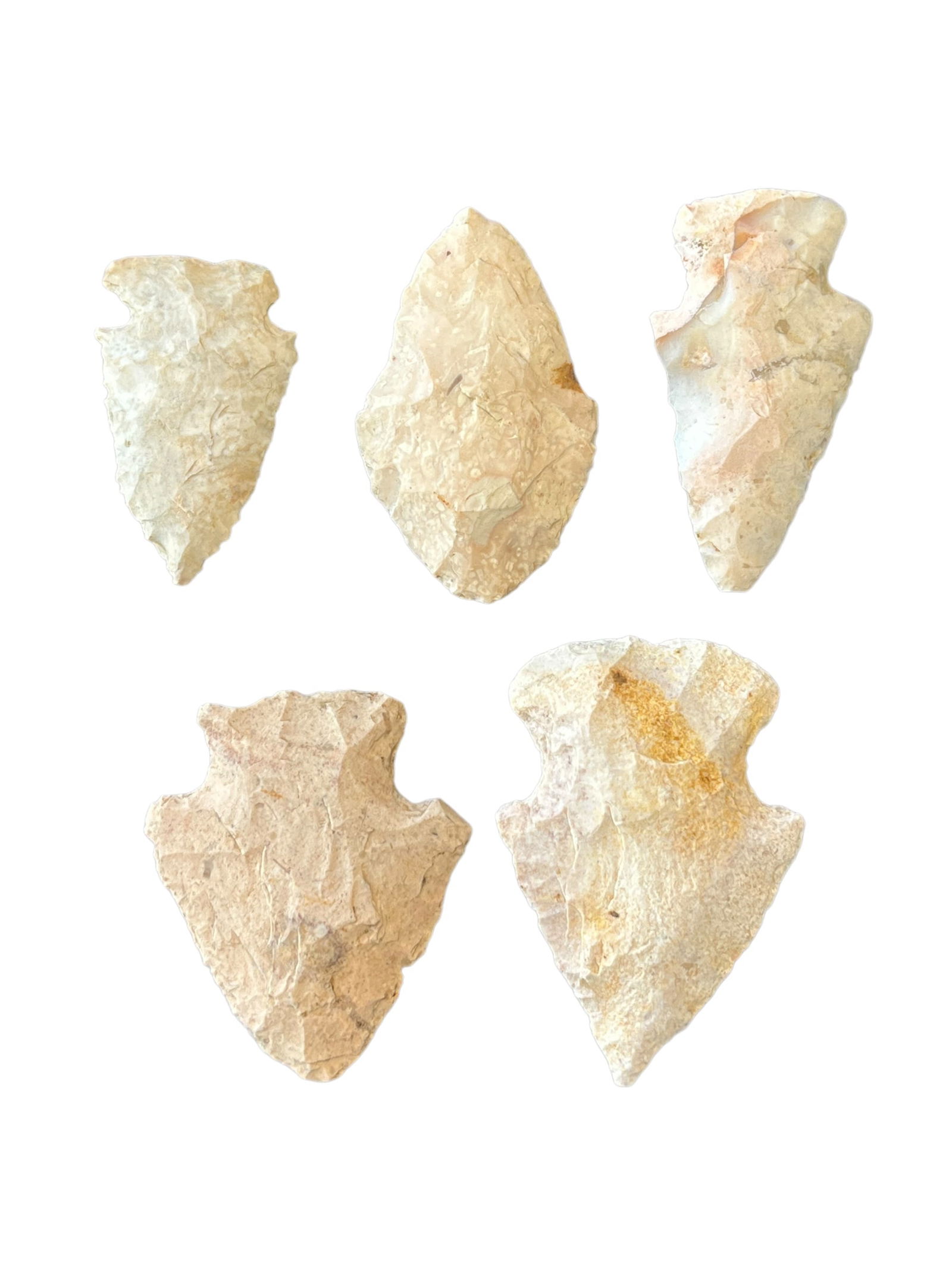 5 Arrowheads. Monroe Co, IN (1 of 2)