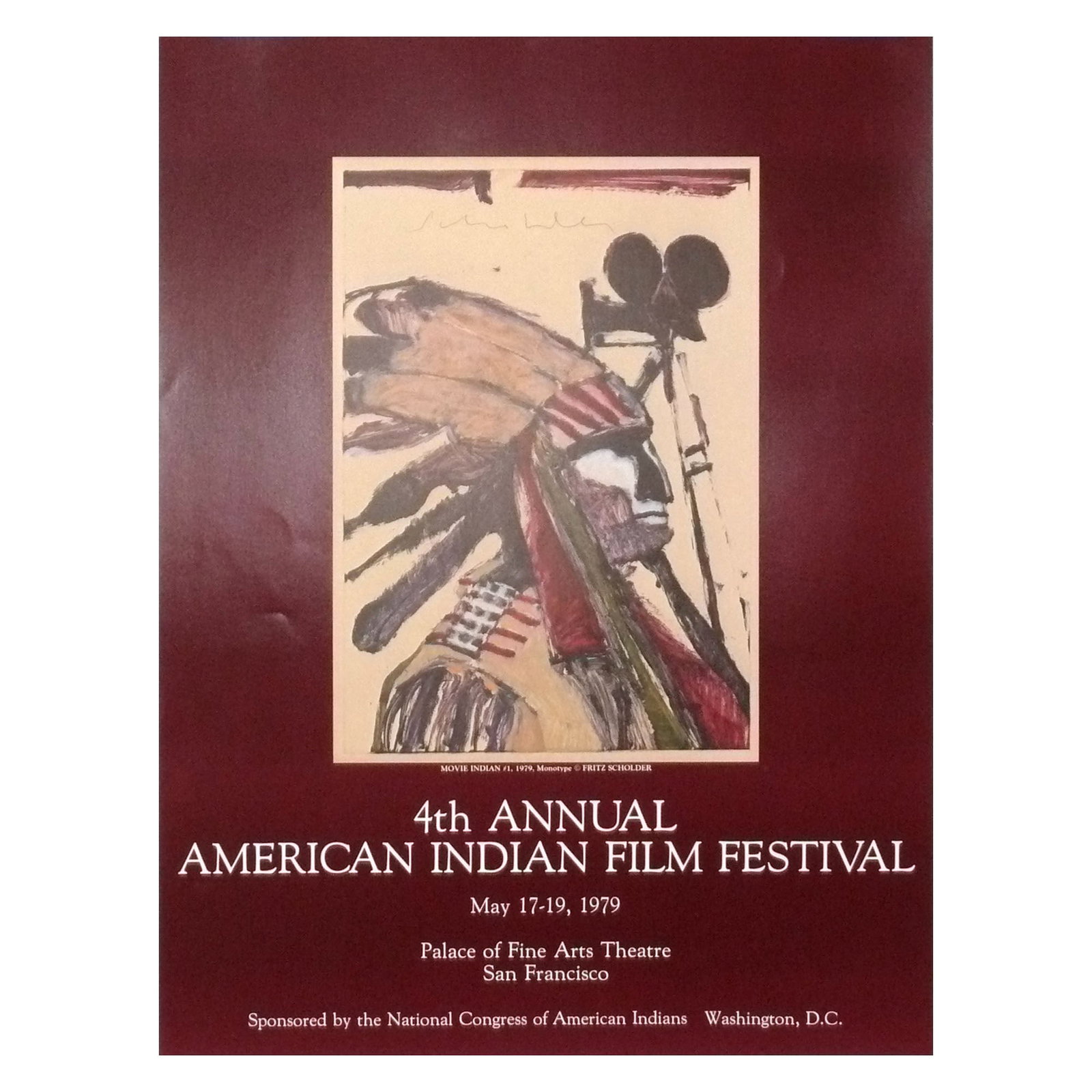 Fritz Scholder Gallery Exhibition Poster, Signed by Artist (1 of 3)