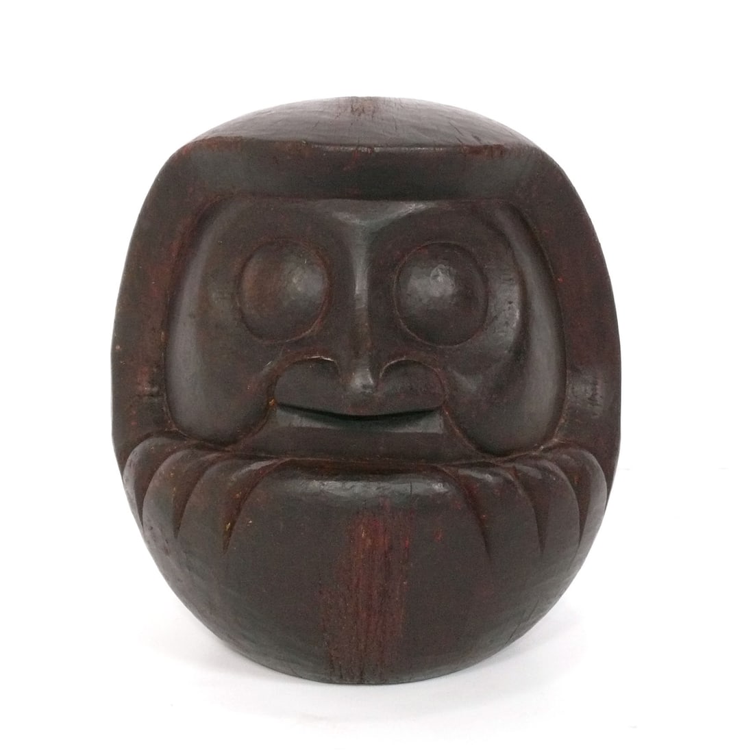 Hand Carved Wooden Face Sculpture Estate of Fritz Scholder and Donna Fuller (1 of 6)